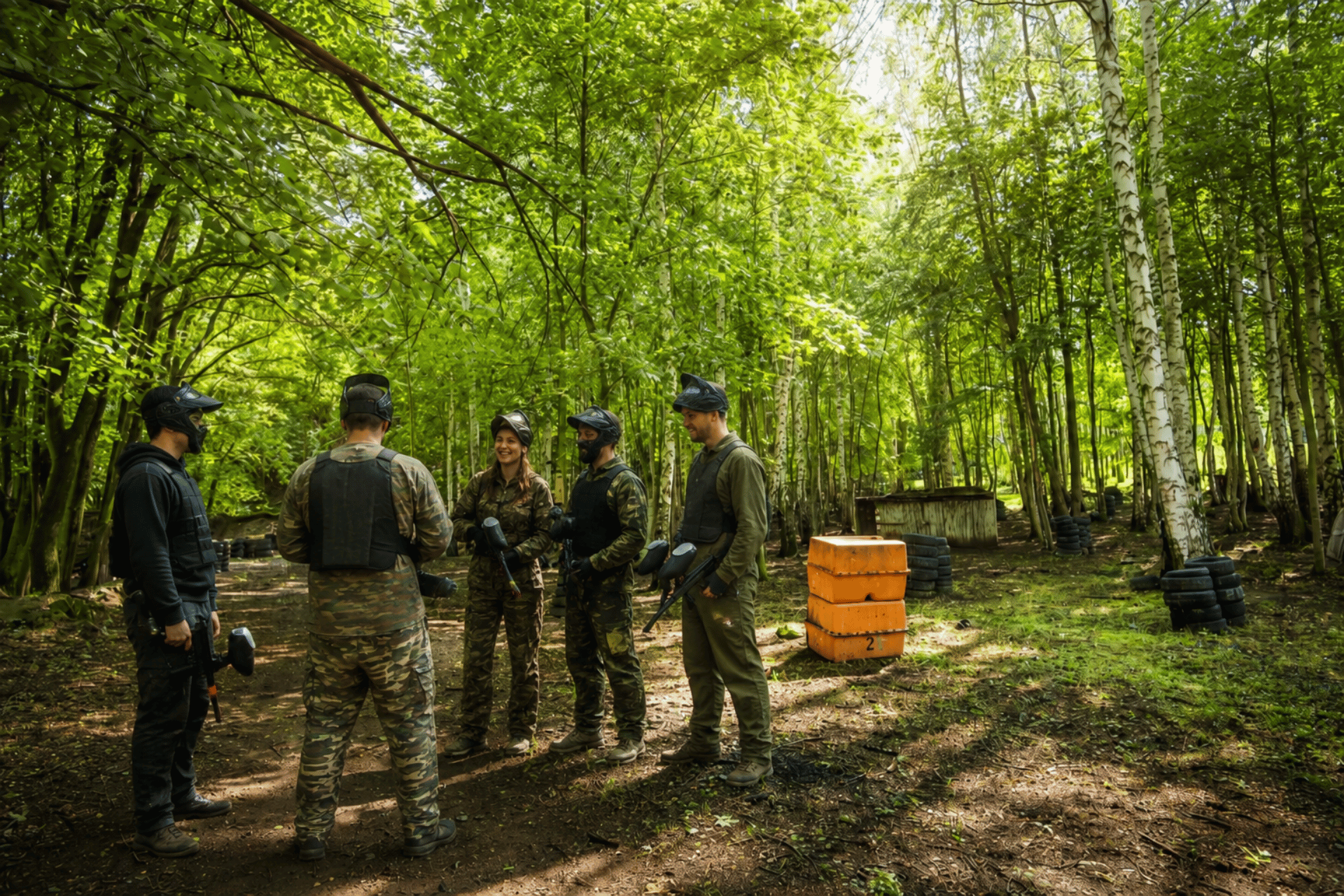 Paintball jako aktivita pro partu přátel u Penzionu u Jezu